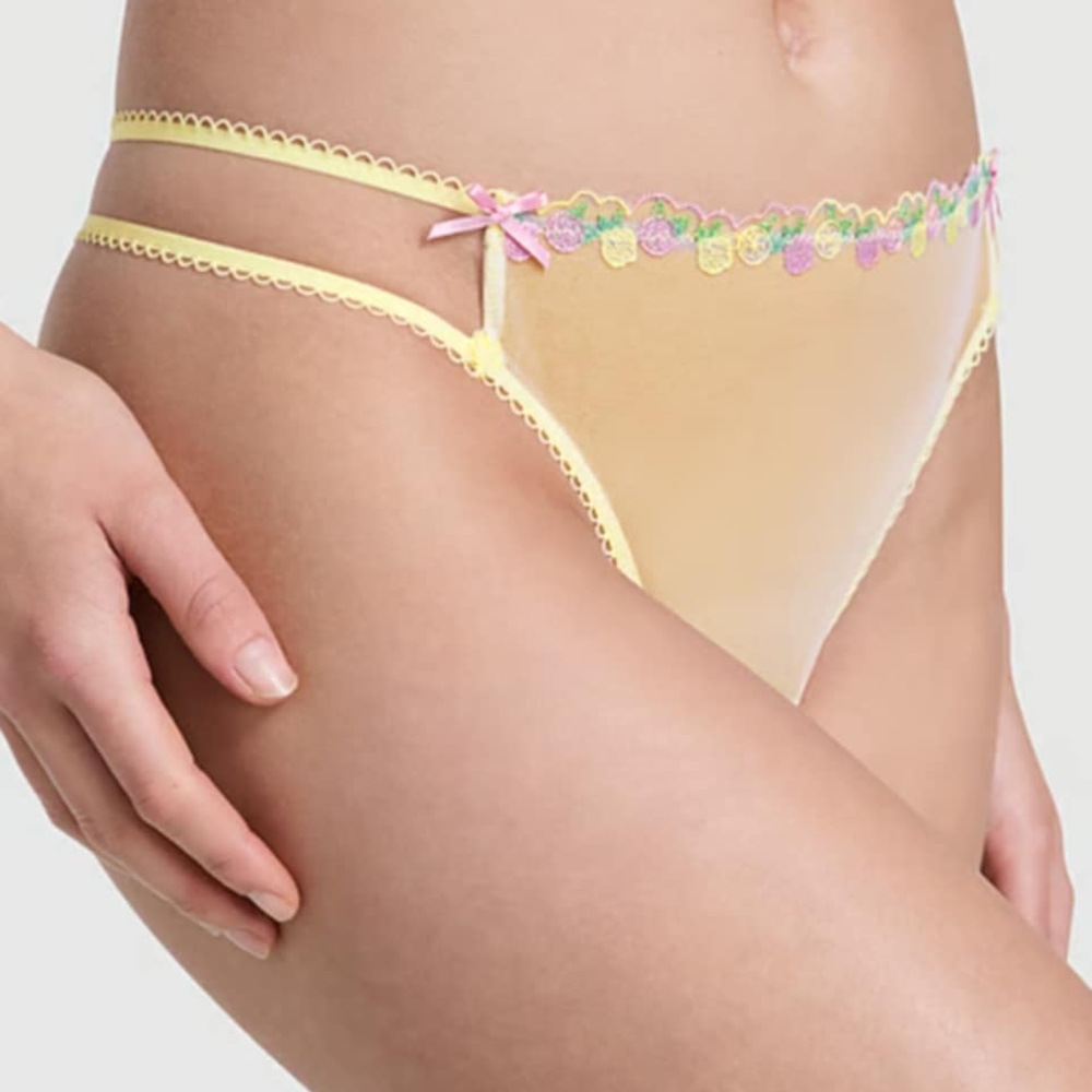 PINK By Victoria Secret Wink  Strappy Thong Panty